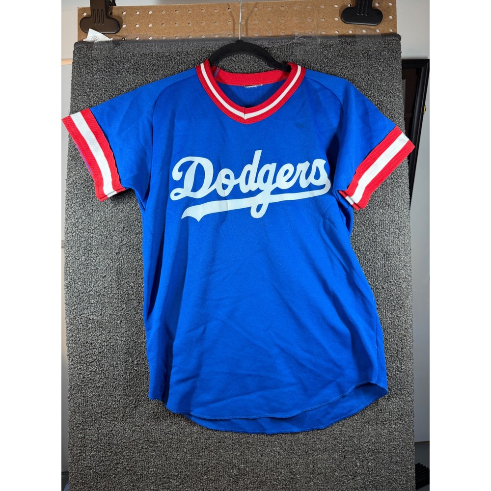 Unbranded Dodgers Baseball Jersey Youth S Blue V-Neck Number 10 Vintage Style